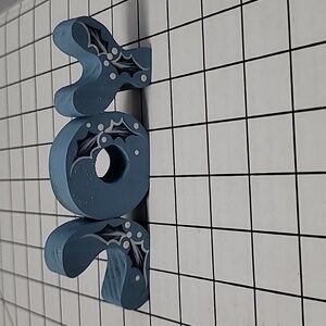 JOY Wooden Block in Blue with‎ Mistletoe Gently Preloved 💙